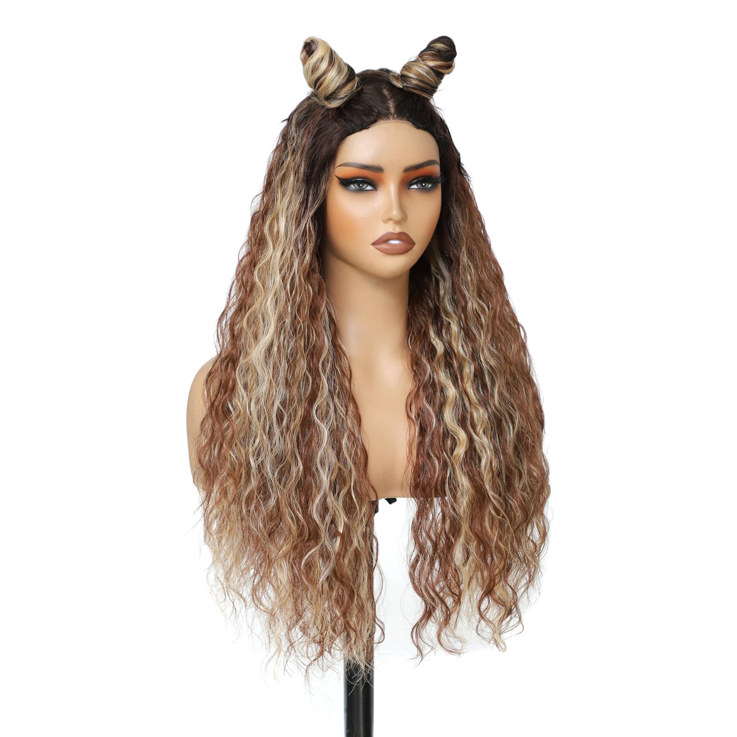 26 Inch Synthetic Curly Wigs for Women Long Curly Wig Deep Water Wave Glueless Wigs For Women