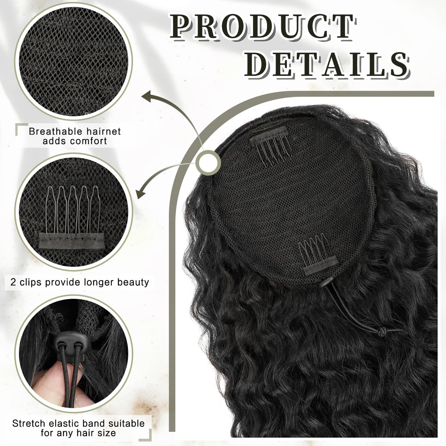 Ponytail Extension Drawstring Ponytail for Daily Use