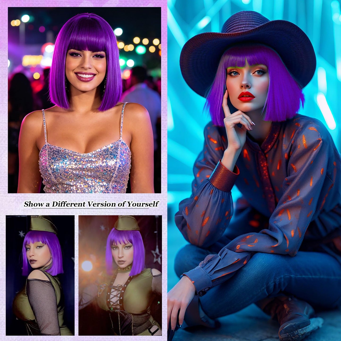 Synthetic Bob Wig for Women Girls