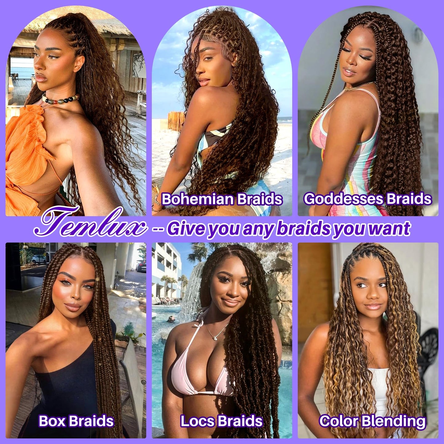 Human Braiding Hair for Boho Braids 110g 20 Inch Deep Wave Boho Bulk Human Hair for Braiding Knotless 12A Wet and Wavy Bohemian 3 No Weft Bundles/Pack Curly Braids