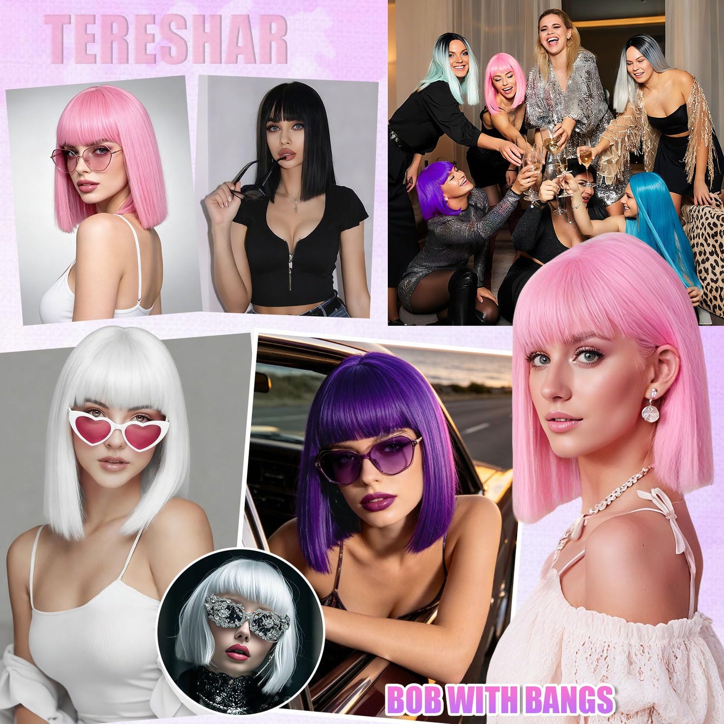 Synthetic Bob Wig for Women Girls