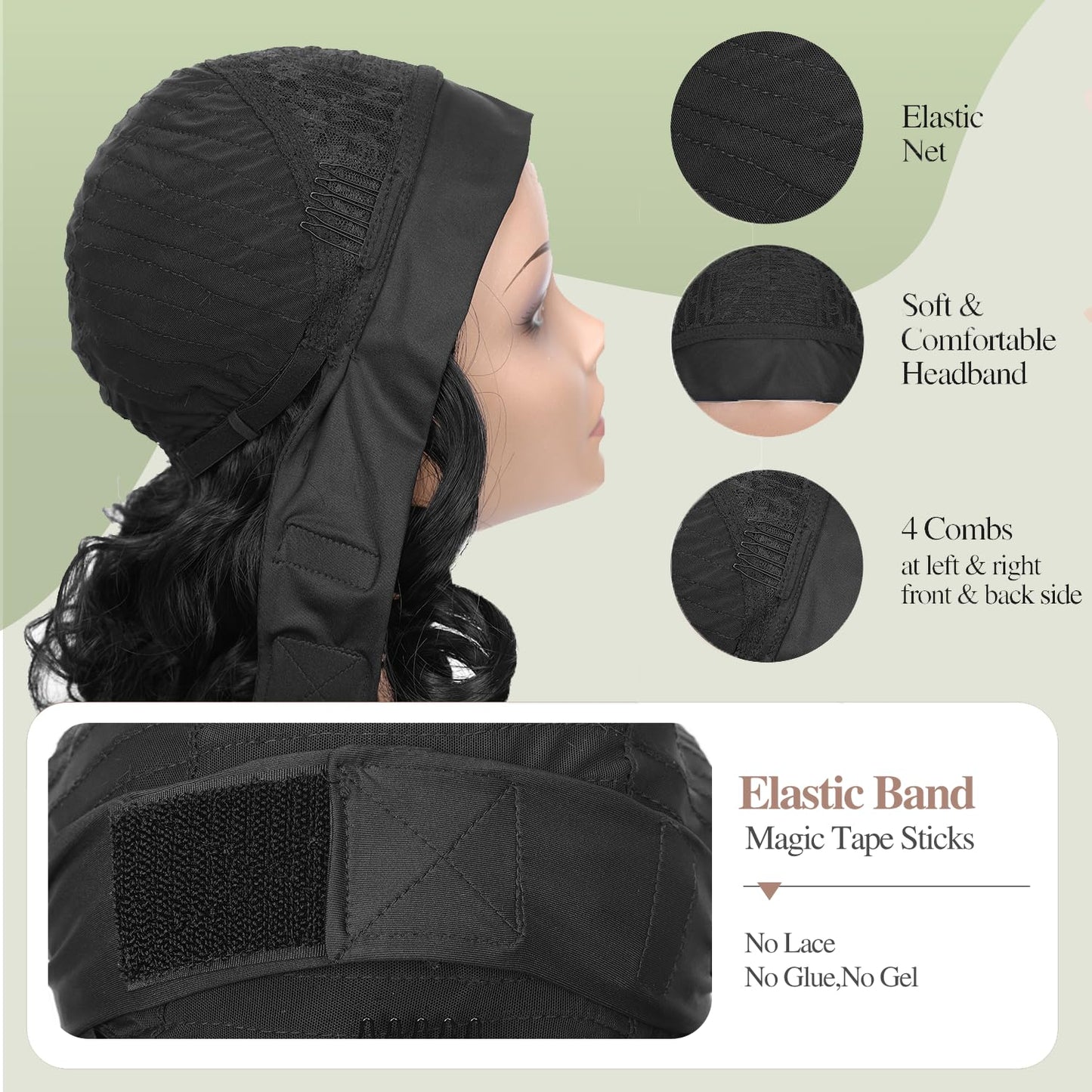 38 Inch Long Wavy Headband Wig