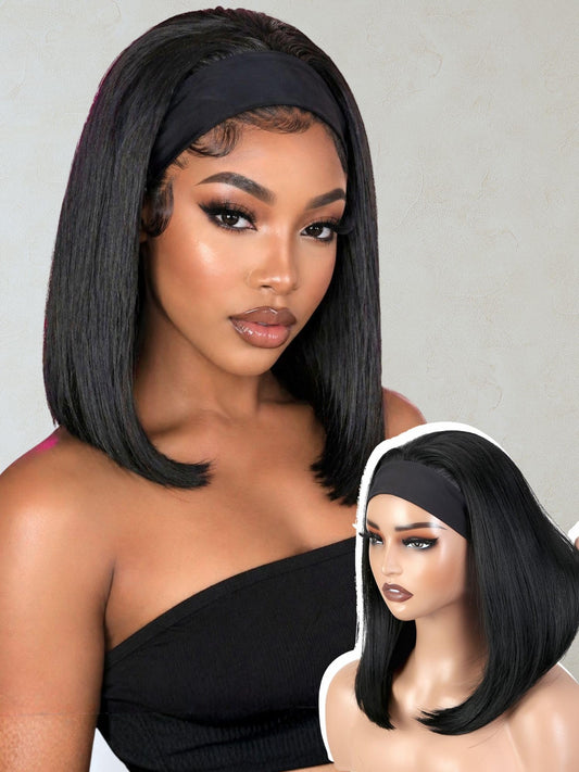 Bob Headband Wigs for Black Women