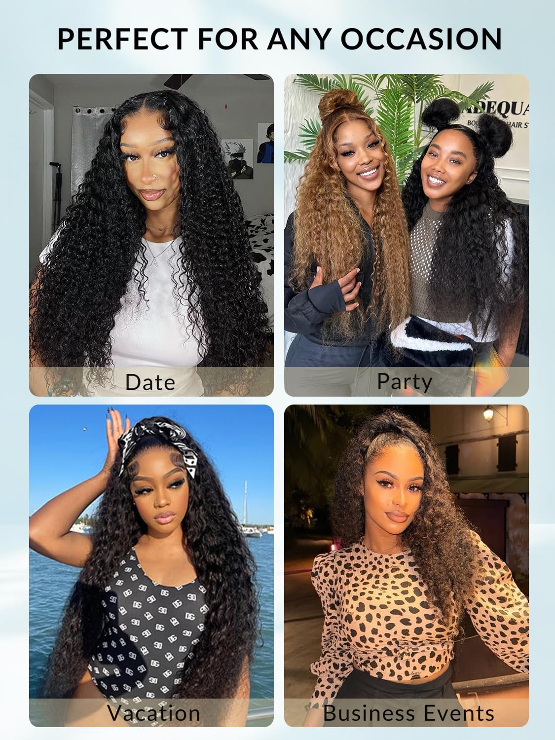 Glueless Curly Wig Synthetic Lace Front Wig 4x1 Middle Part Lace Wig Upgraded with Human Hair Like Fiber Wigs for Women