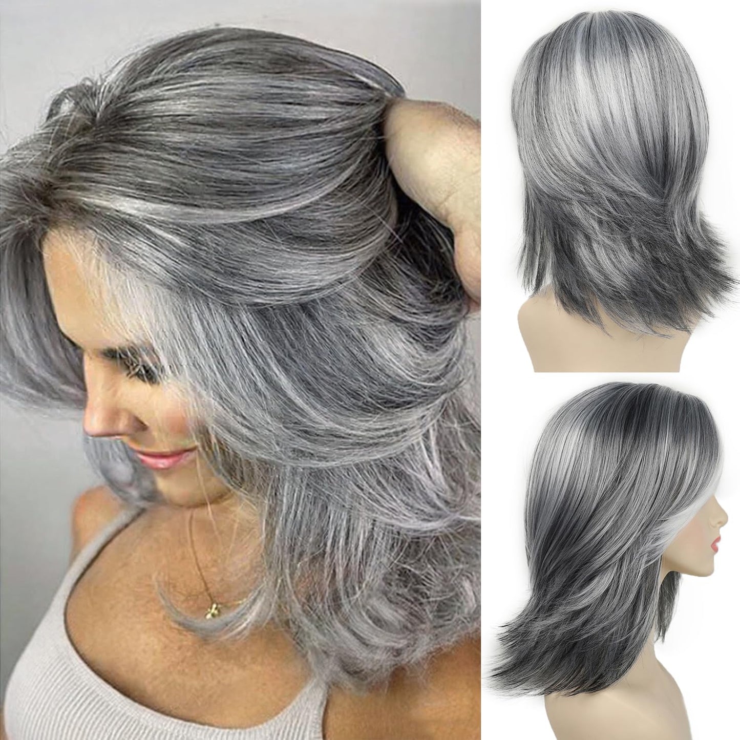Grey wig