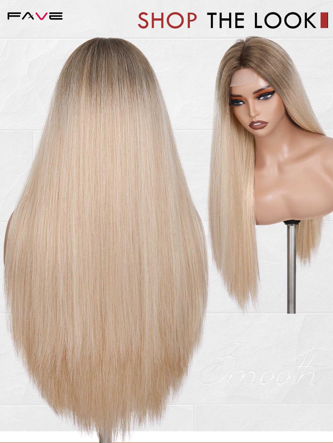 FAVE Straight Colorful Wig for Women