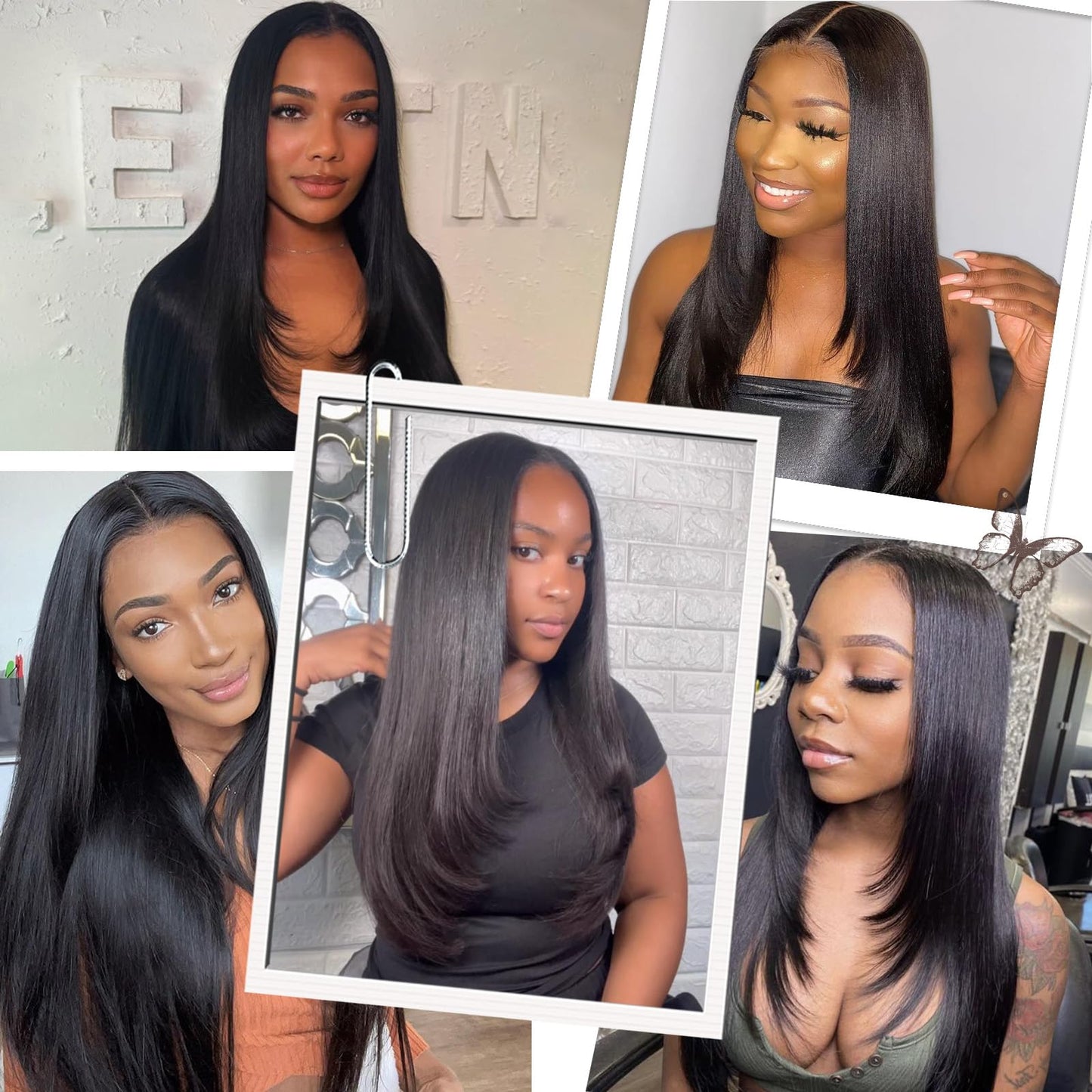 26inch 4*6 Lace Wig Long Straight Layered Cut Lace Front Wig for Women, Black Wigs/Pink Wigs/Blonde Wigs/ Gingger Wigs