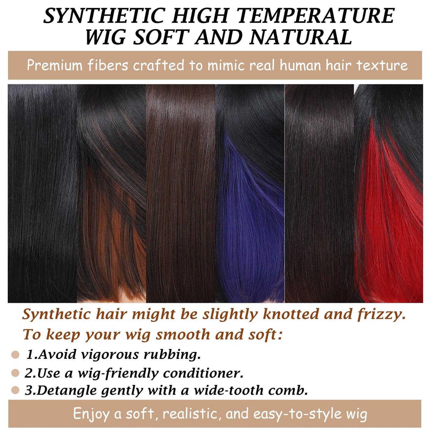Synthetic bob wig short skin friendly synthetic wig for women
