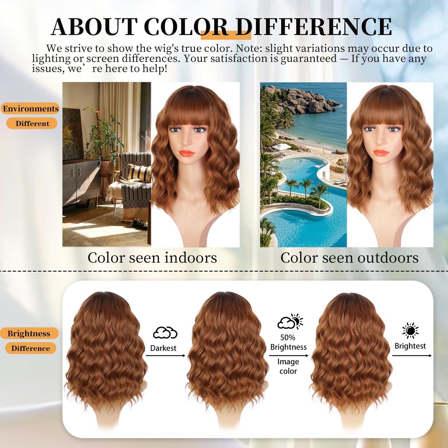 Short Bob Wigs with Bangs for Women for Daily Party Use