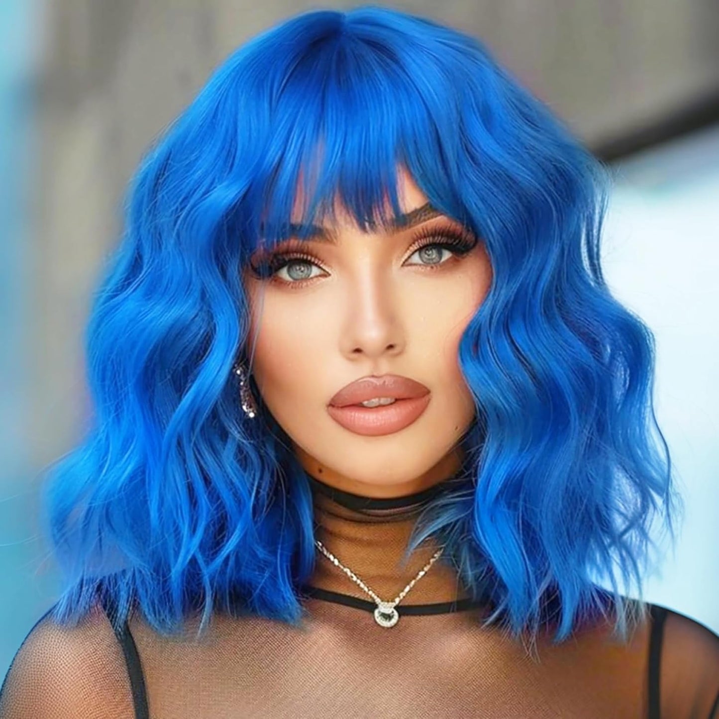 Natural-Looking Synthetic Wig Short Wavy Wig for Women for Party Hollaween Cosplay