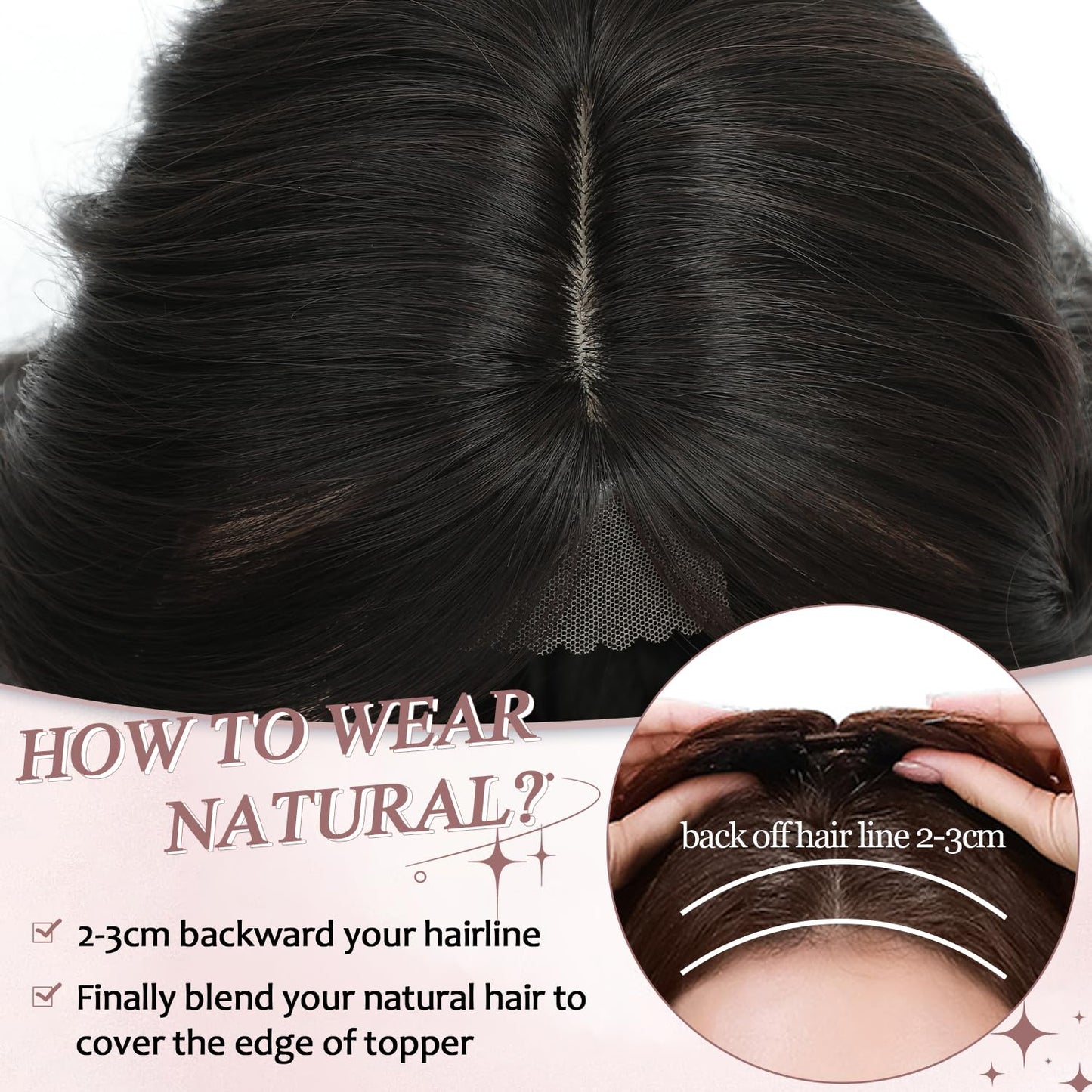 12inch Hair Toppers for Women 6.5"X6.5" Big Base Hair Topper Add Volume Daily Wear