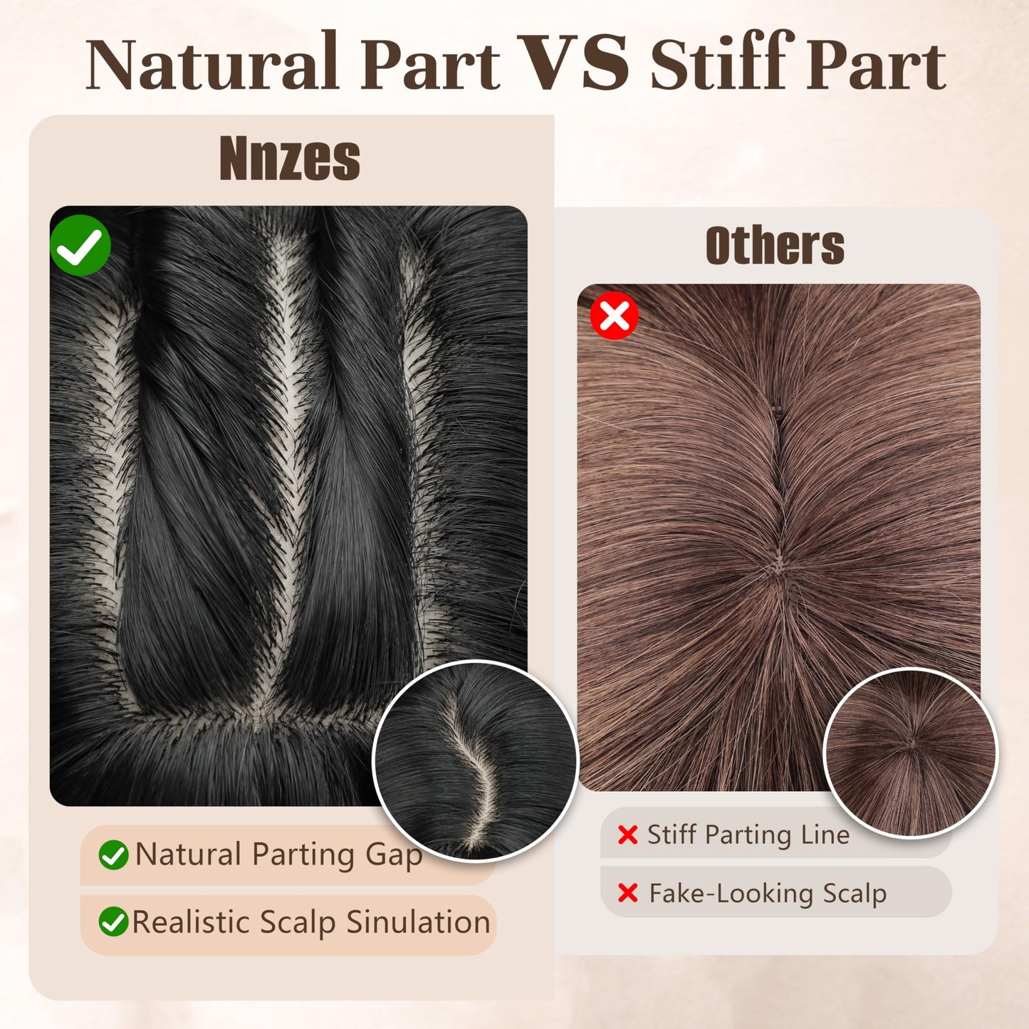 26" Long Layered Wig for Women with Bangs | Realistic Scalp | Freestyle Parting | Heat-Resistant Synthetic Hair