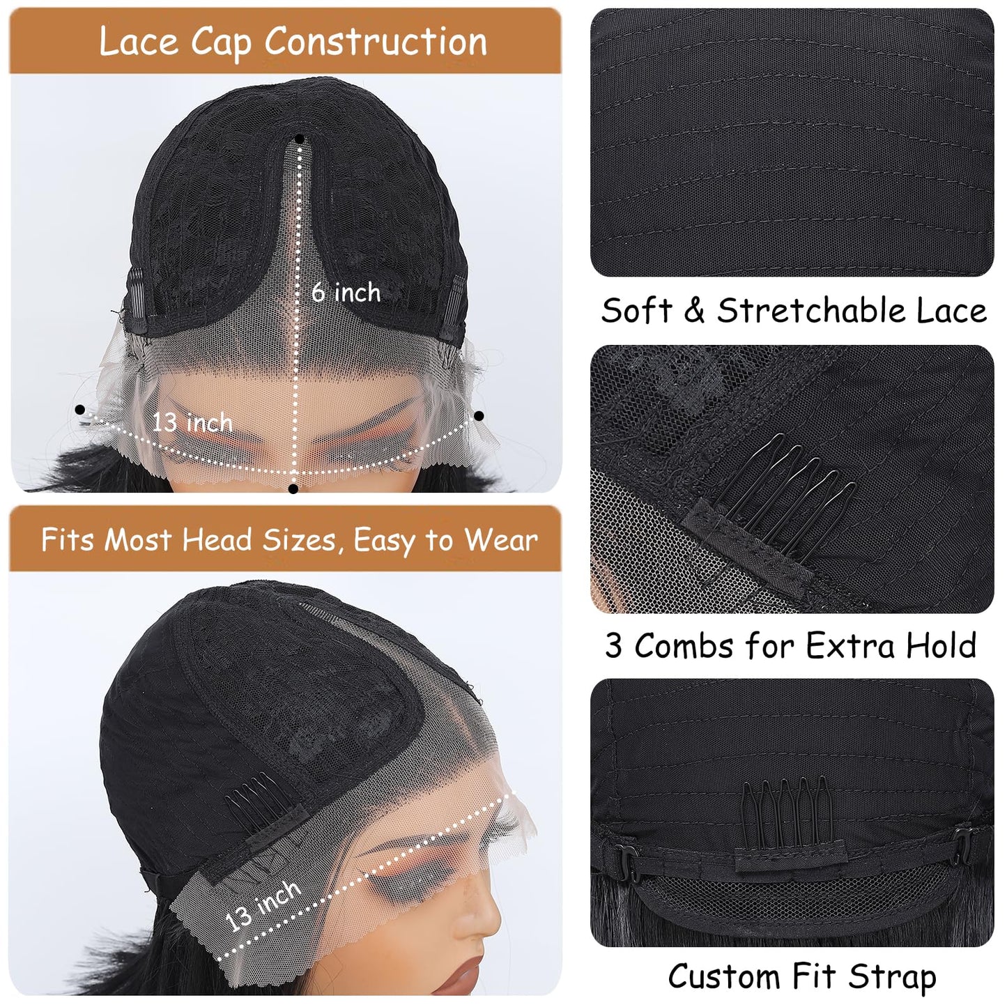 Synthetic bob wig short skin friendly synthetic wig for women