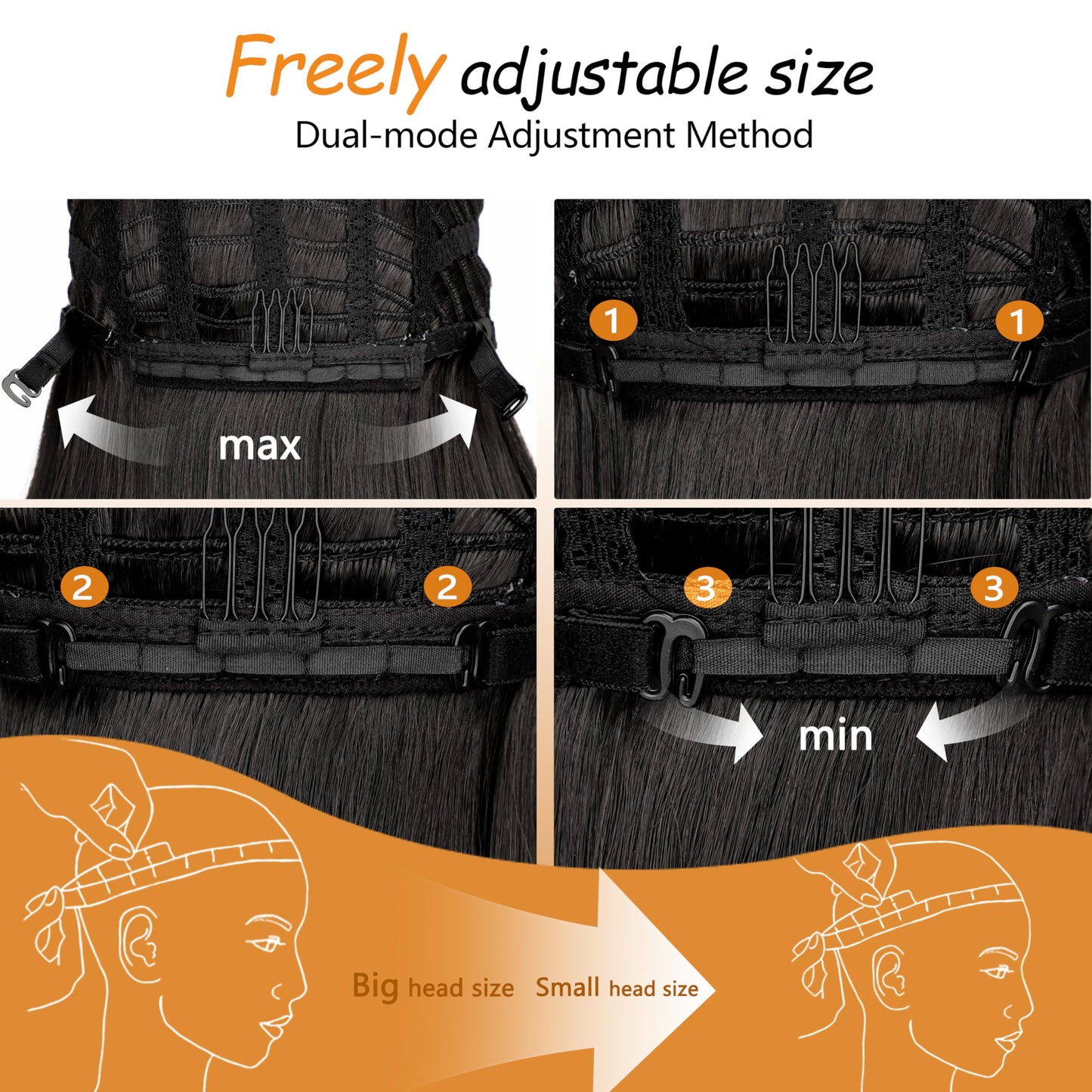 26" Long Layered Wig for Women with Bangs | Realistic Scalp | Freestyle Parting | Heat-Resistant Synthetic Hair